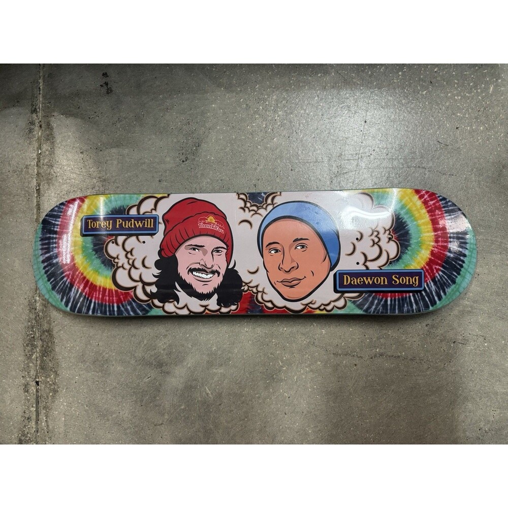 Thank You Torey Pudwill / Daewon Song Buddies Tie-Dye Skateboard Deck Sz 8.5